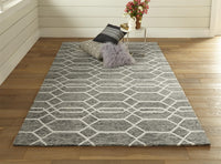 Feizy Belfort 8777F Gray/Ivory Area Rug