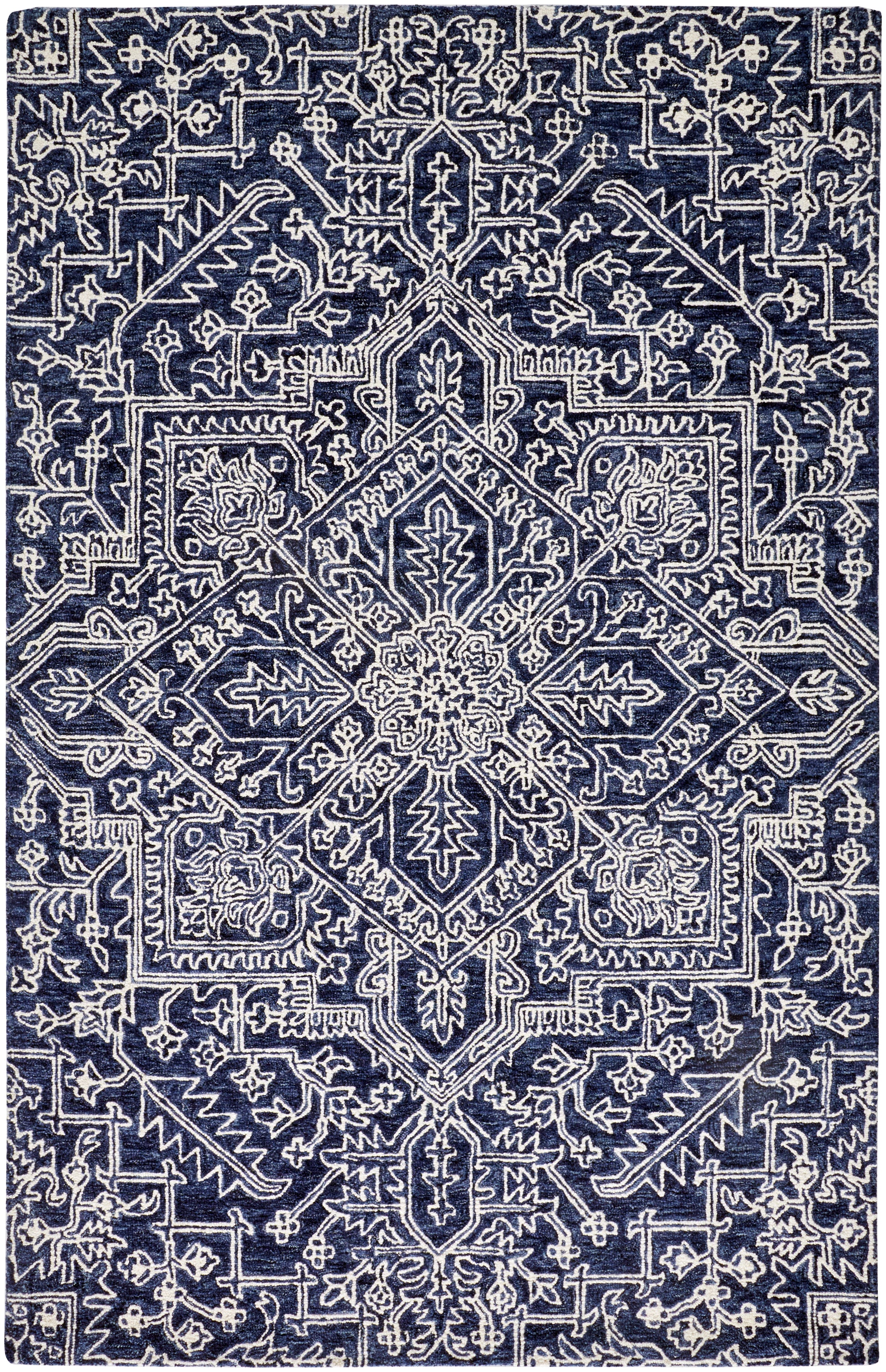 Feizy Belfort 8778F Blue/Ivory Area Rug