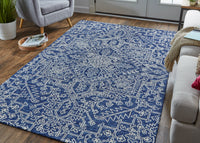 Feizy Belfort 8778F Blue/Ivory Area Rug