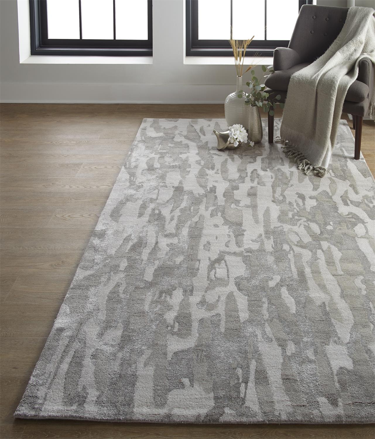 Feizy Dryden 8786F Gray/Silver Area Rug