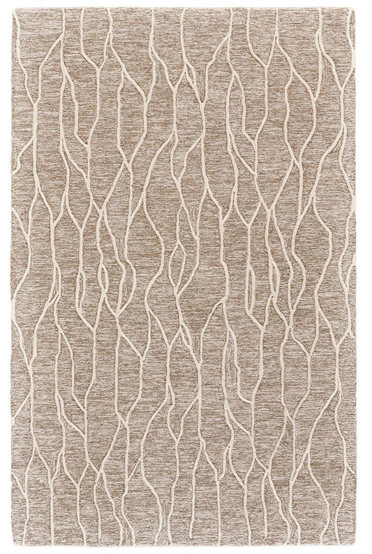 Feizy Enzo 8734F Taupe/Ivory Area Rug