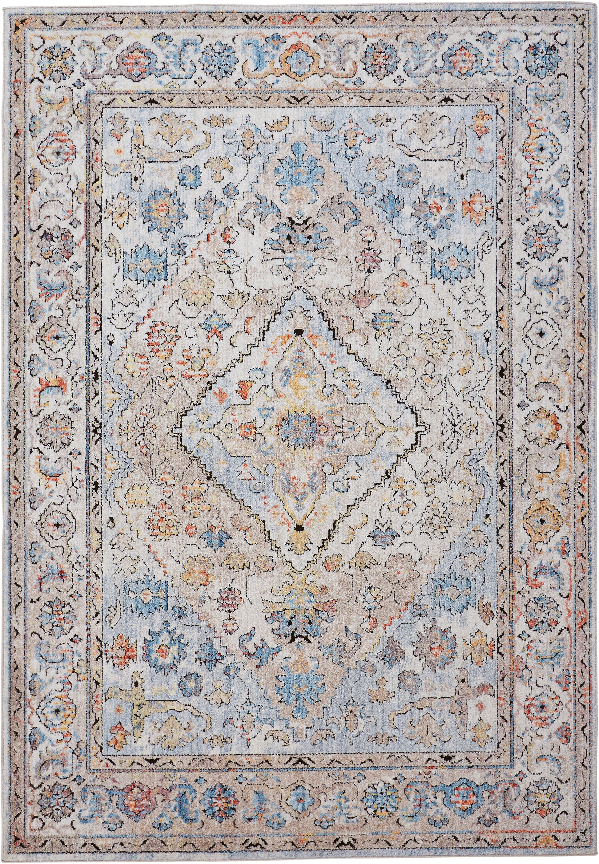 Feizy Armant 3905F Gray/Blue Area Rug