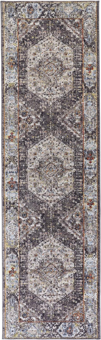 Feizy Armant 3907F Gray/Purple Area Rug