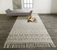 Feizy Phoenix 0809F Gray/Ivory Area Rug