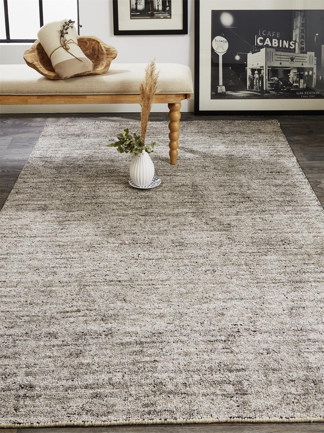 Feizy Delino 6701F Gray Area Rug