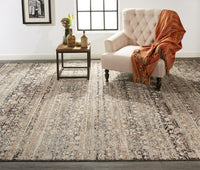 Feizy Caprio 3961F Gray/Tan Area Rug