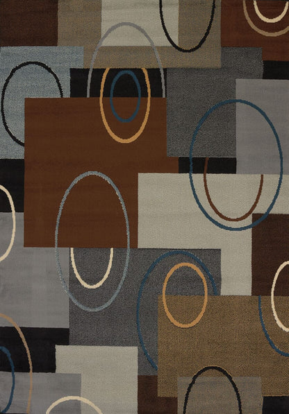 United Weavers Manhattan Oshi Brown (940-39950) Geometric Area Rug