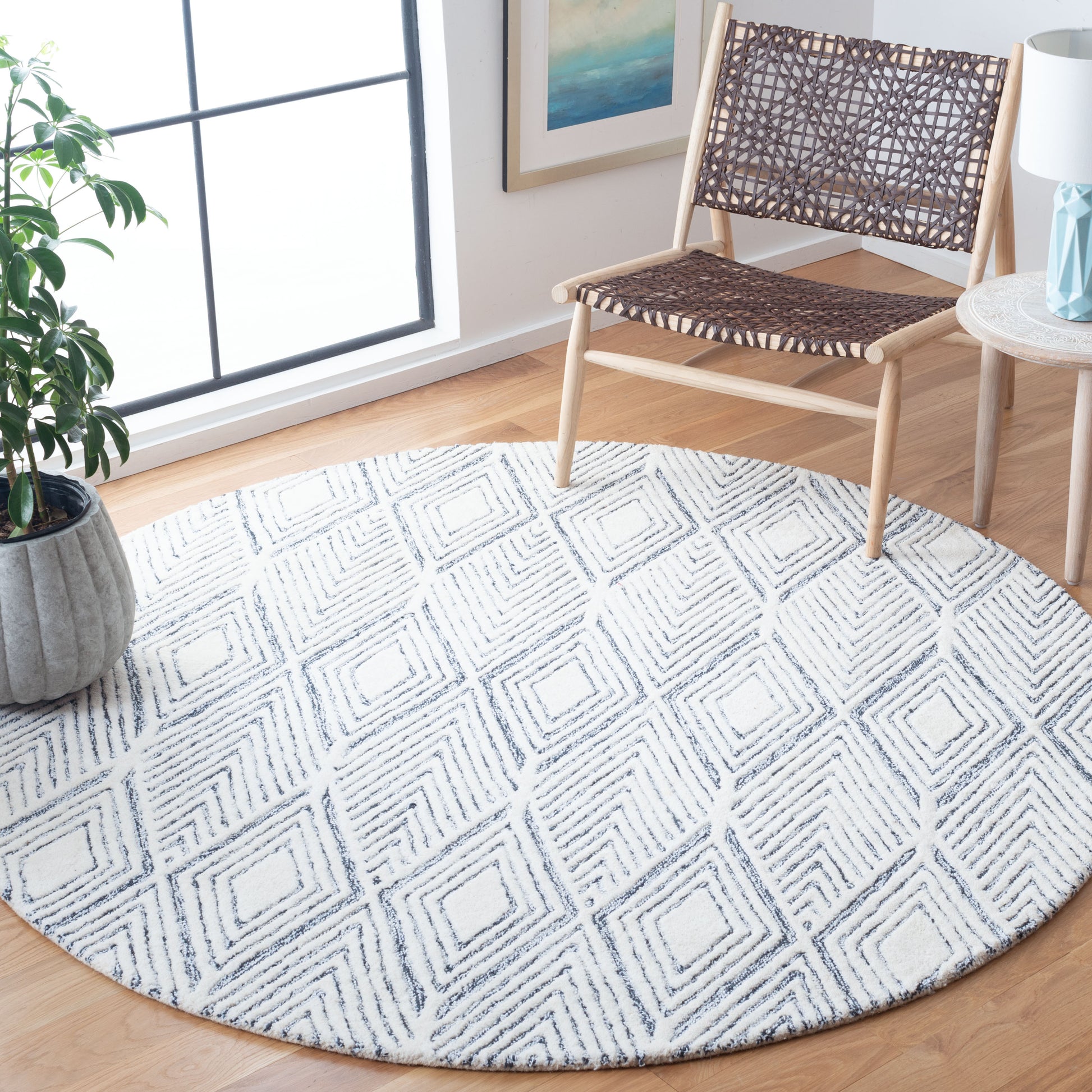 Safavieh Abstract Abt350A Ivory/Charcoal Area Rug