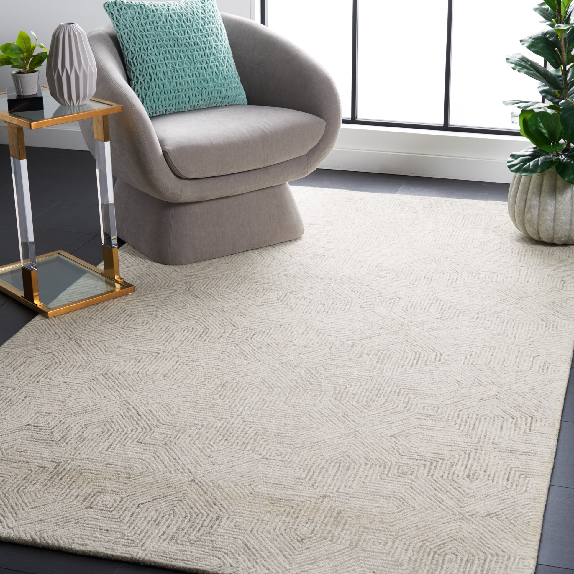 Safavieh Abstract Abt425F Grey/Ivory Area Rug