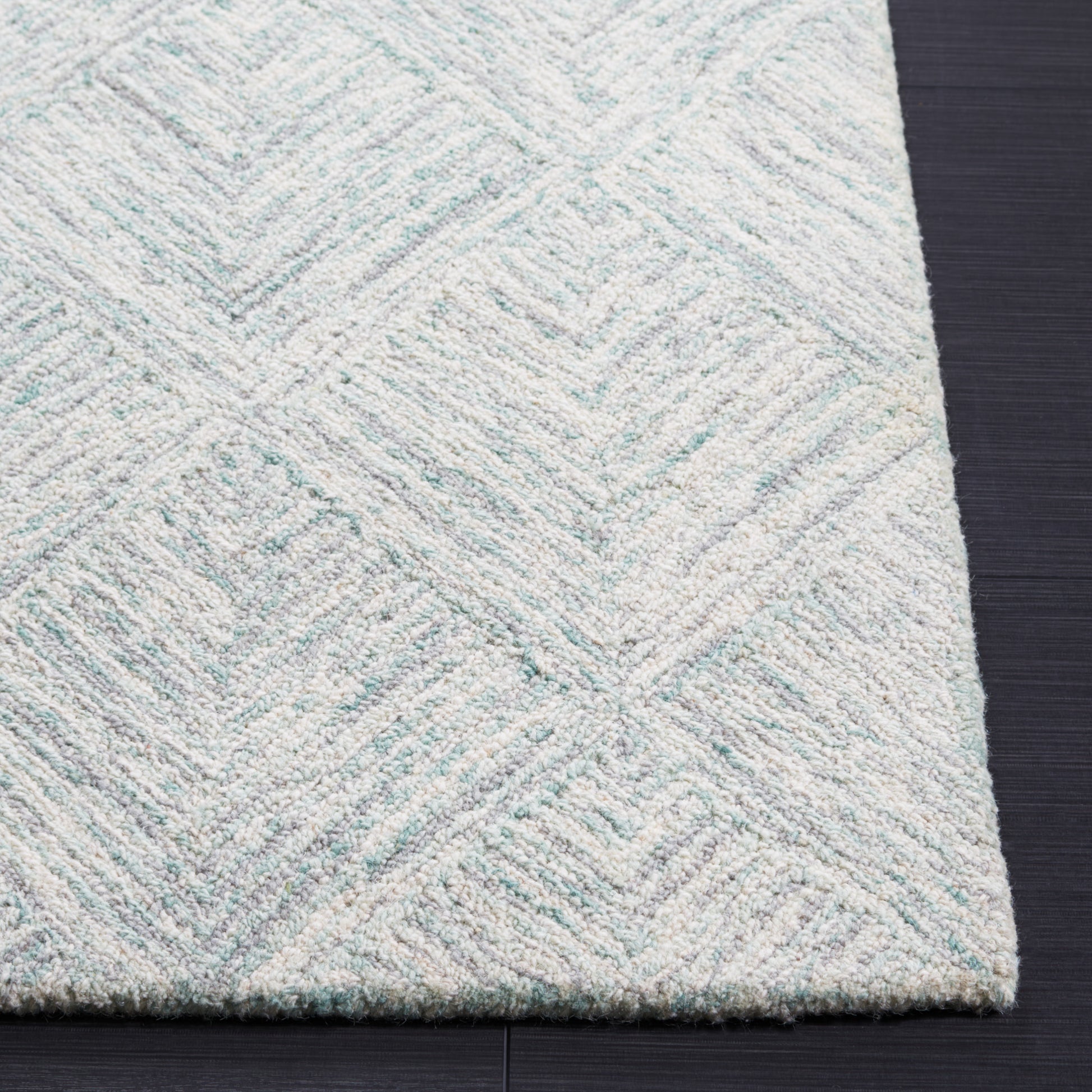 Safavieh Abstract Abt428F Grey/Turquoise Area Rug