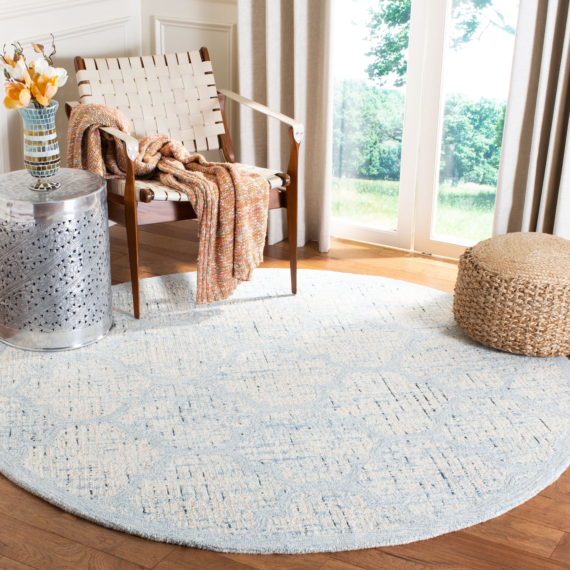 Safavieh Abstract Abt474K Ivory/Turquoise Area Rug