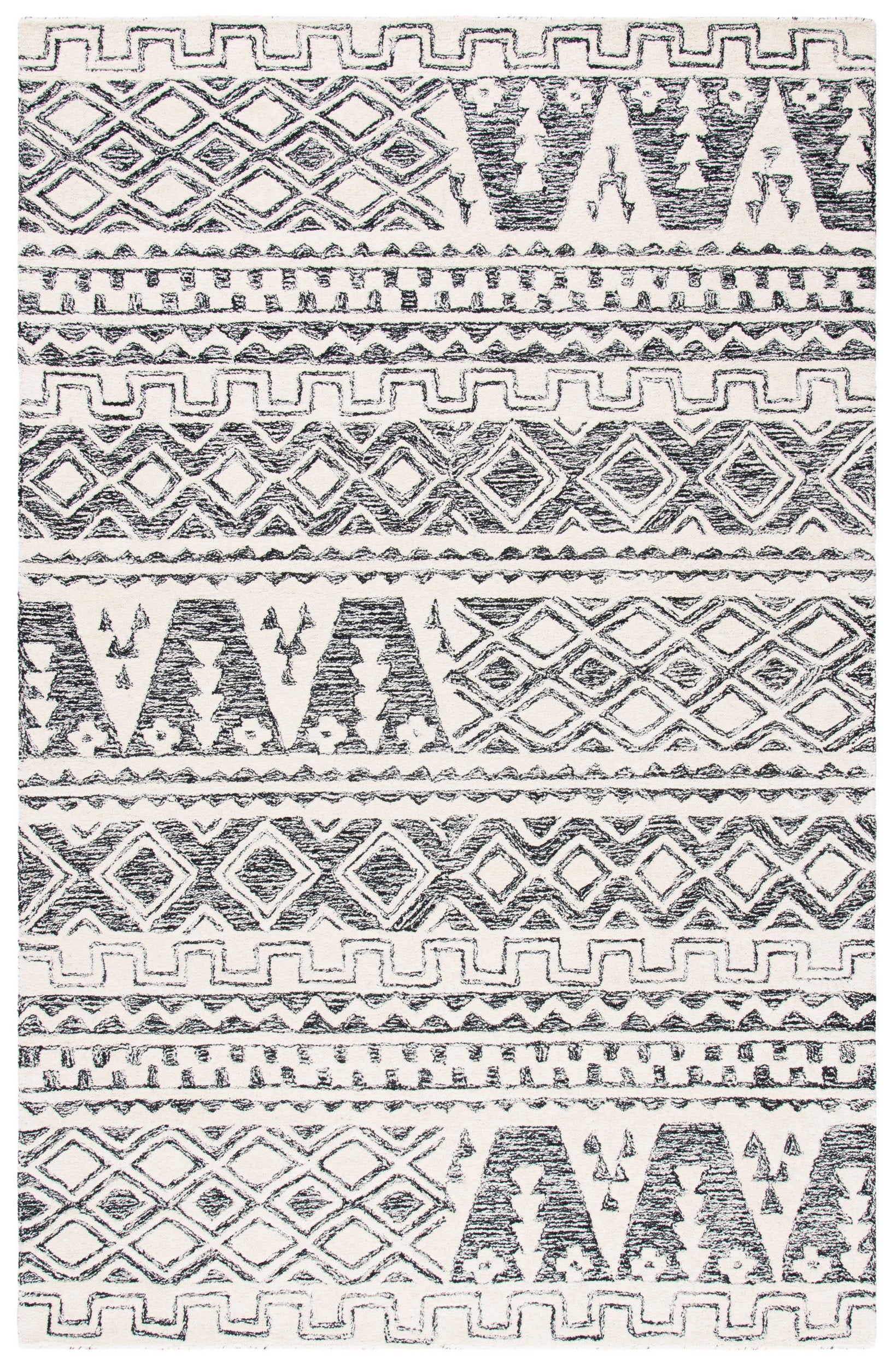 Safavieh Abstract Abt557A Ivory/Black Area Rug