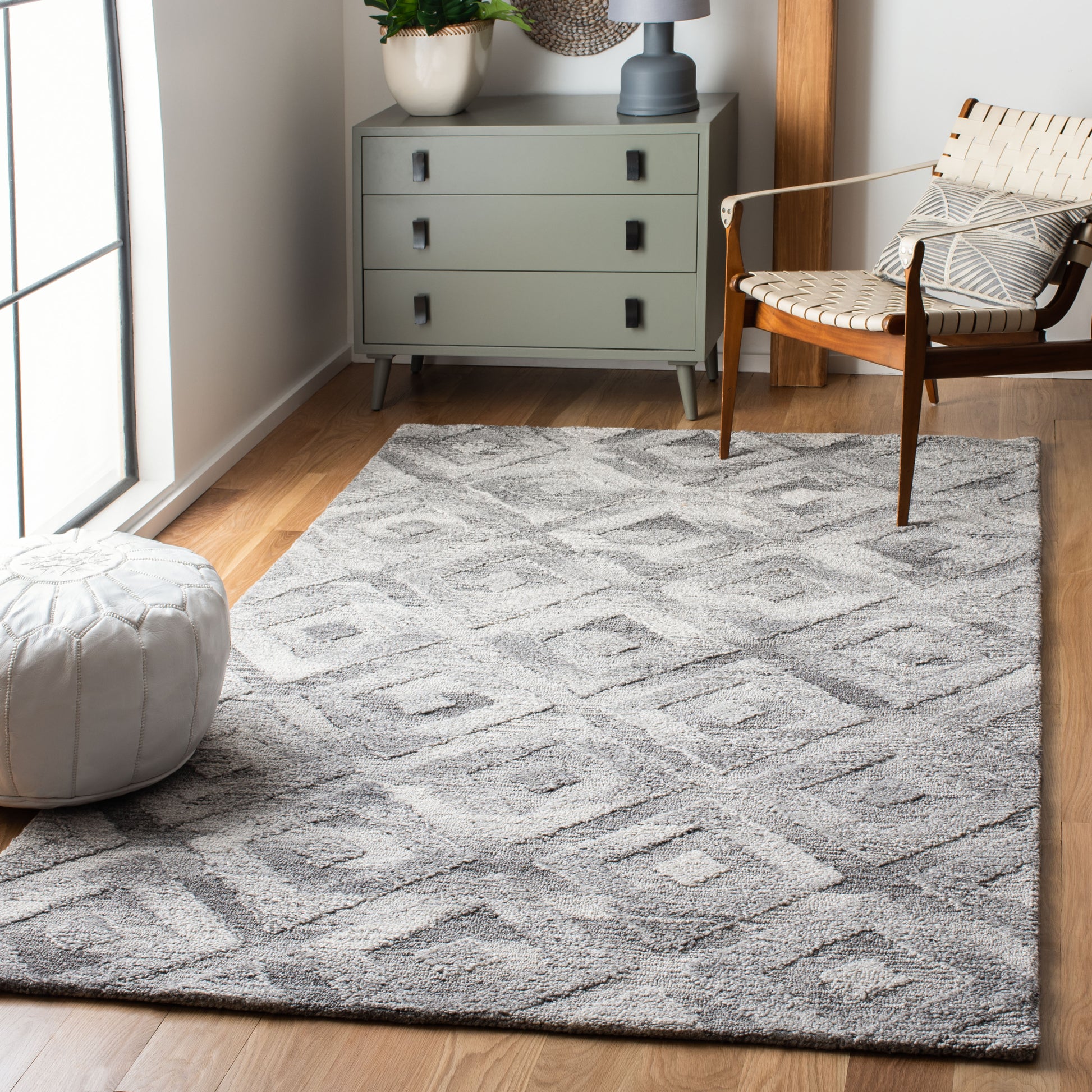 Safavieh Abstract Abt635F Grey Area Rug