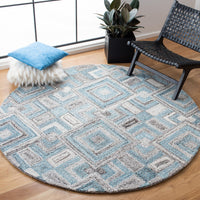 Safavieh Abstract Abt642F Grey/Turquoise Area Rug