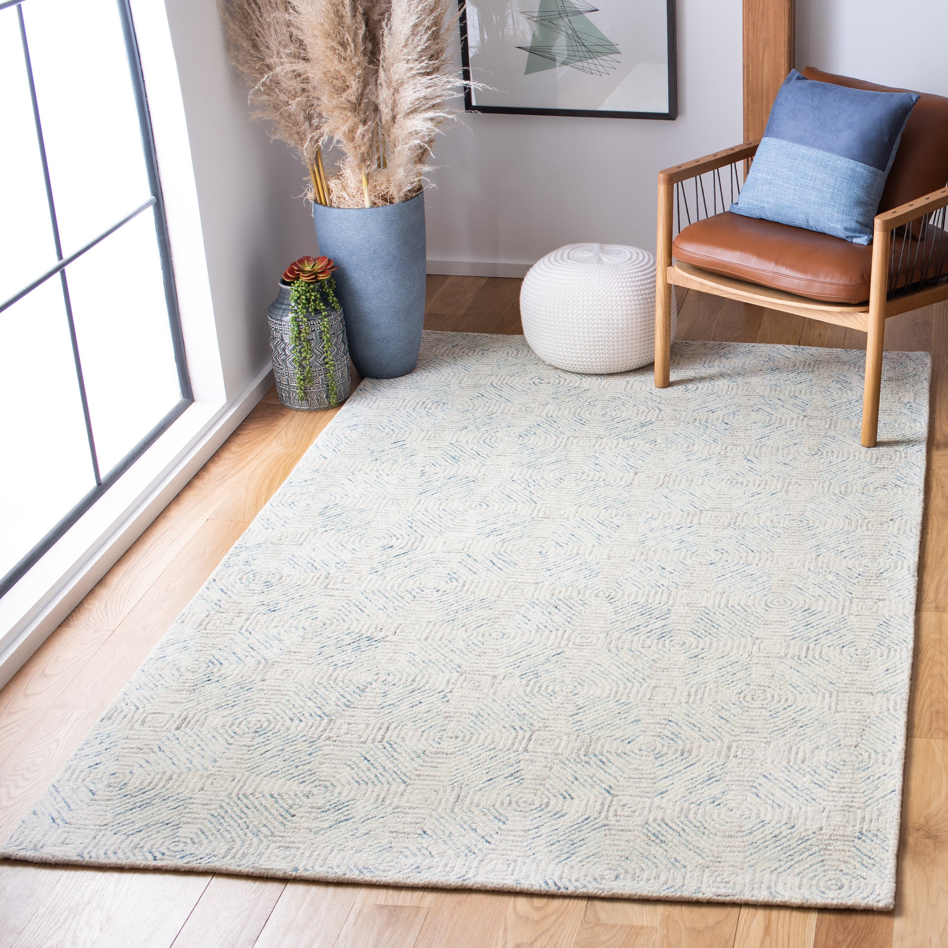 Safavieh Abstract Abt654A Ivory/Light Blue Area Rug