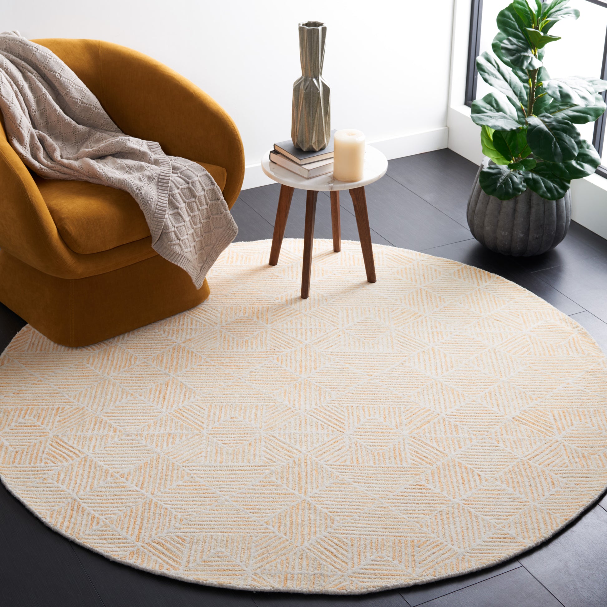 Safavieh Abstract Abt763D Gold/Ivory Area Rug