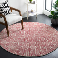 Safavieh Abstract Abt763Q Red/Ivory Area Rug