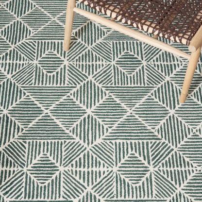 Safavieh Abstract Abt763W Dark Green/Ivory Area Rug