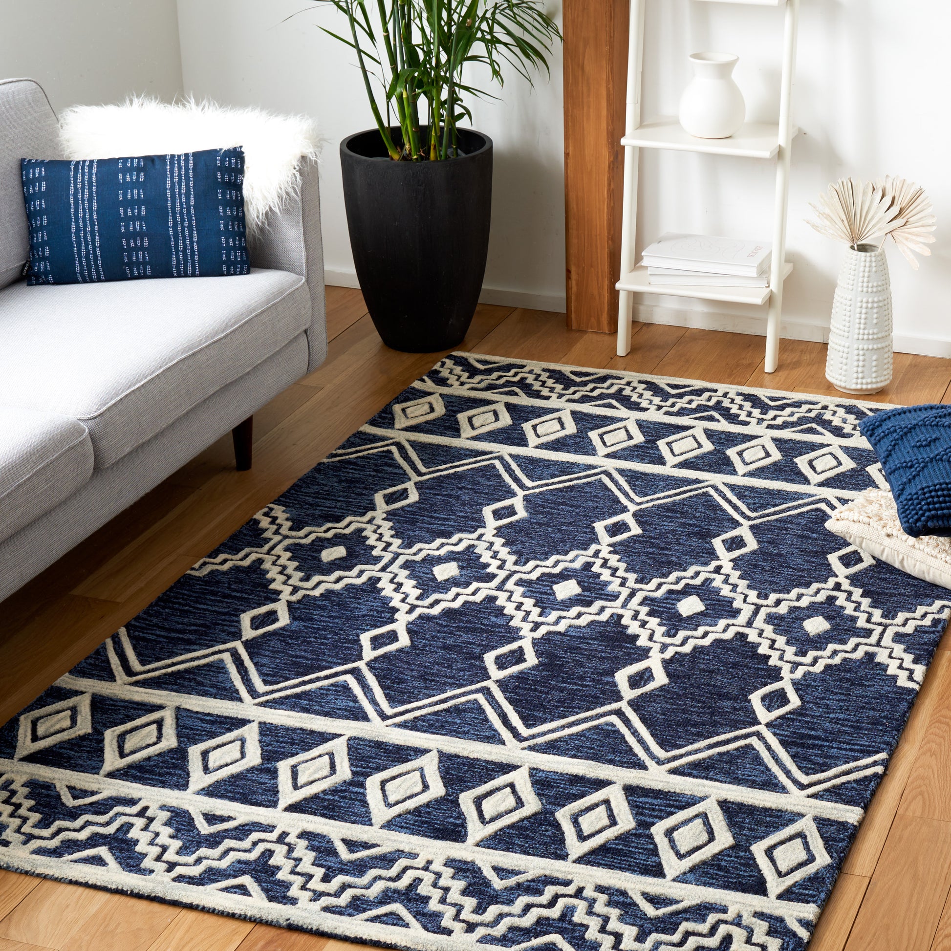 Safavieh Abstract Abt851N Navy/Ivory Area Rug