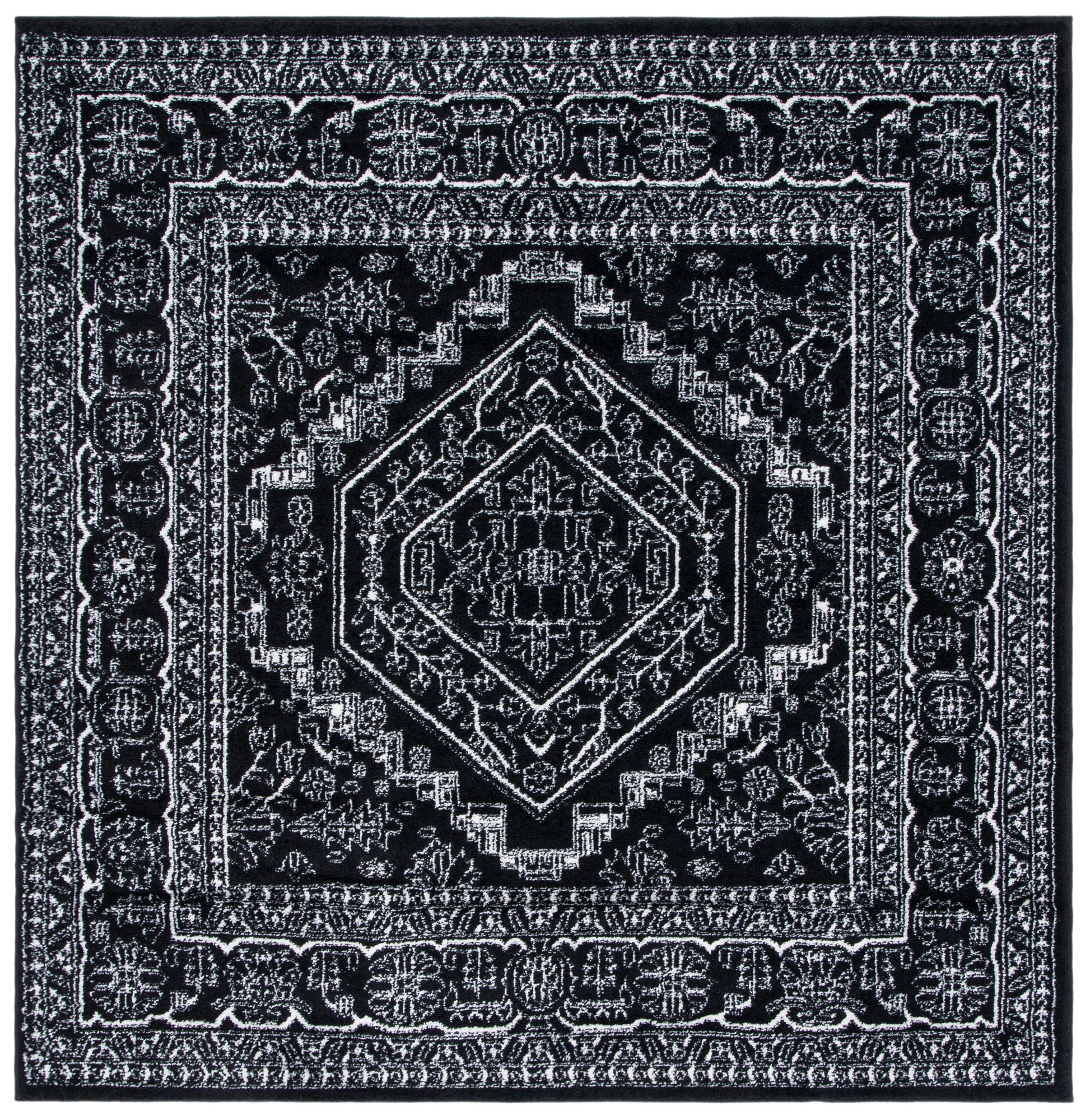 Safavieh Adirondack Adr108Z Black/Ivory Area Rug