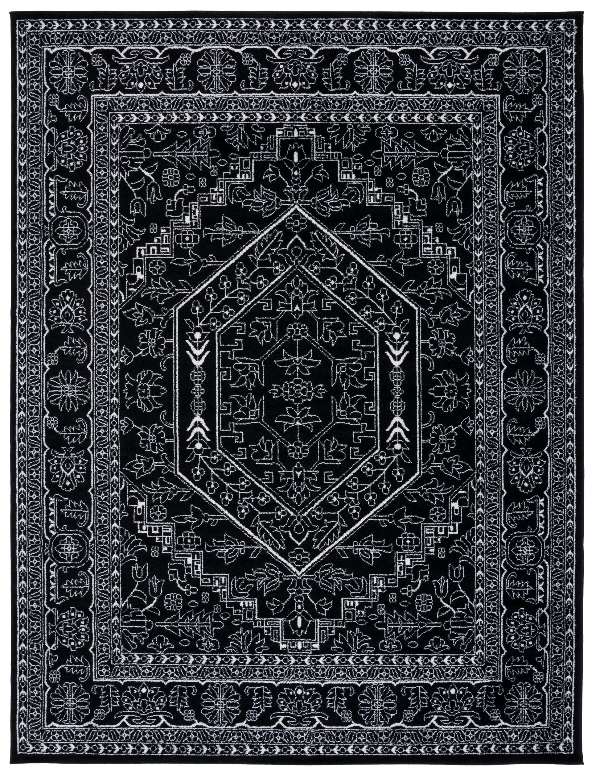 Safavieh Adirondack Adr108Z Black/Ivory Area Rug