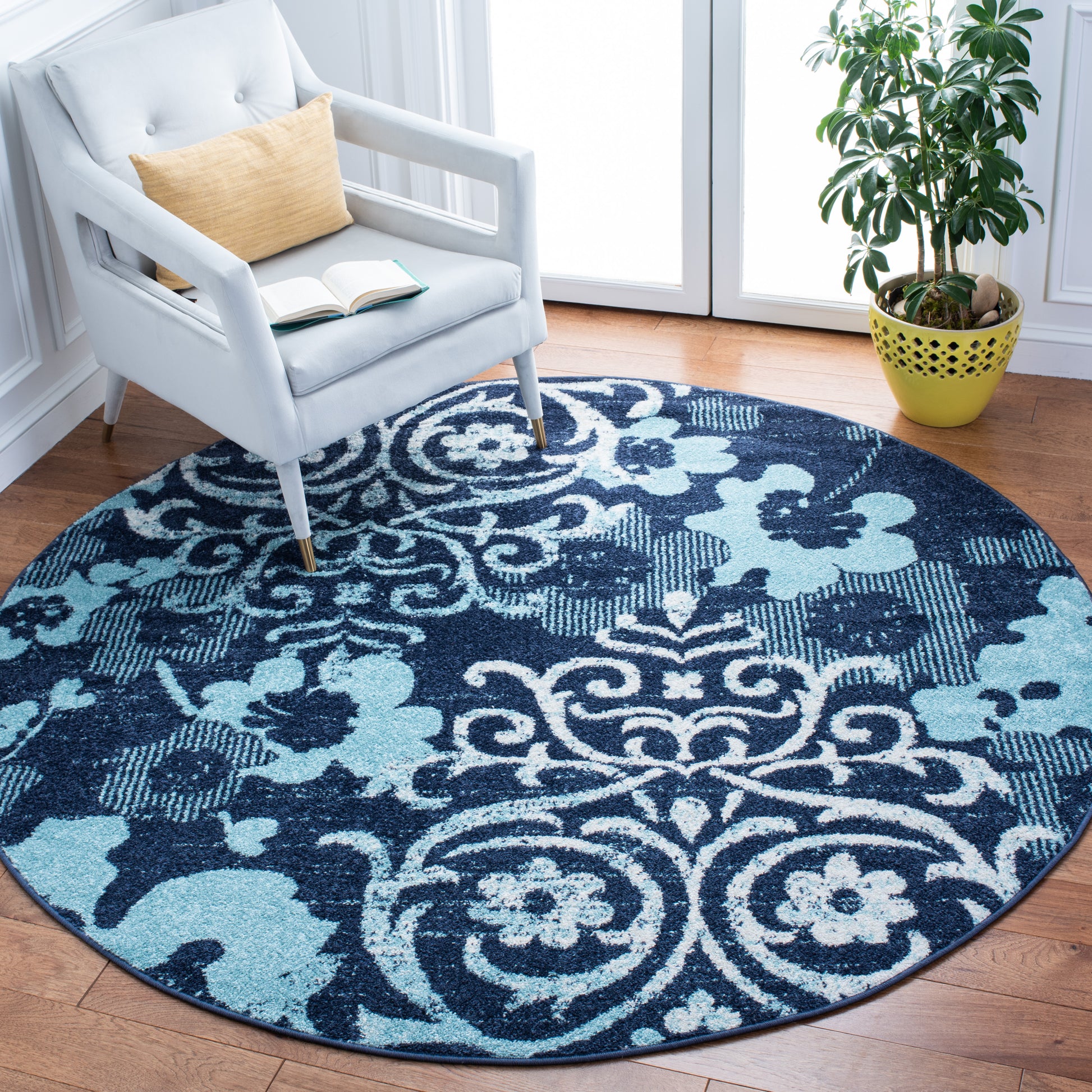 Safavieh Adirondack Adr114J Navy/Aqua Area Rug