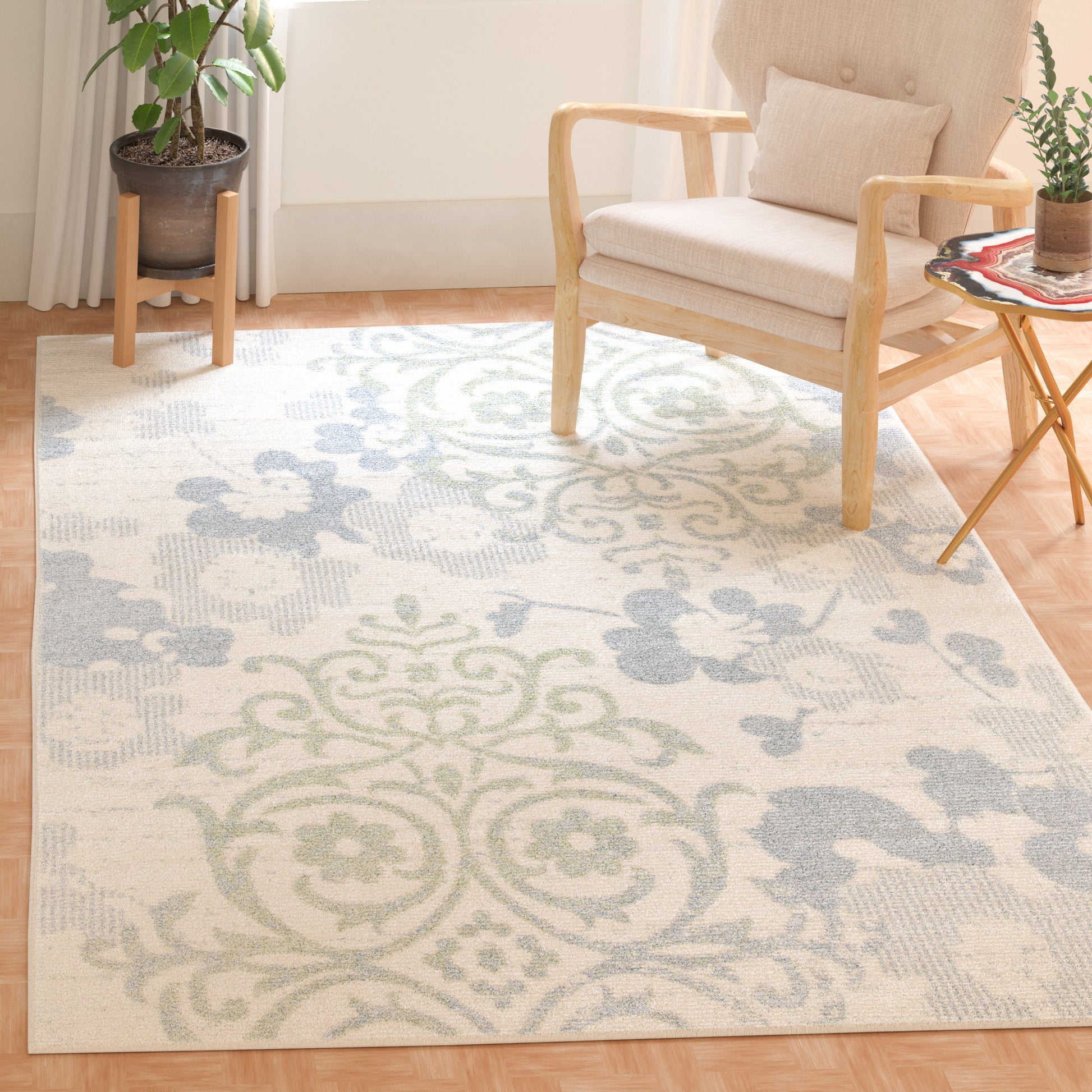 Safavieh Adirondack Adr114M Ivory/Blue Area Rug