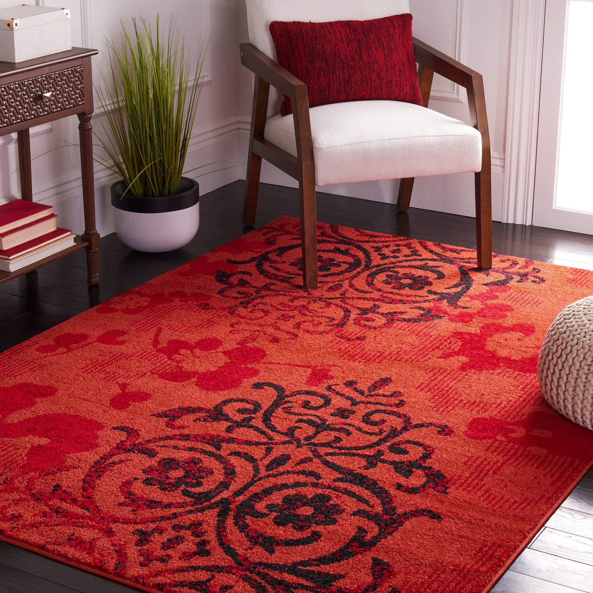 Safavieh Adirondack Adr114P Red/Black Area Rug