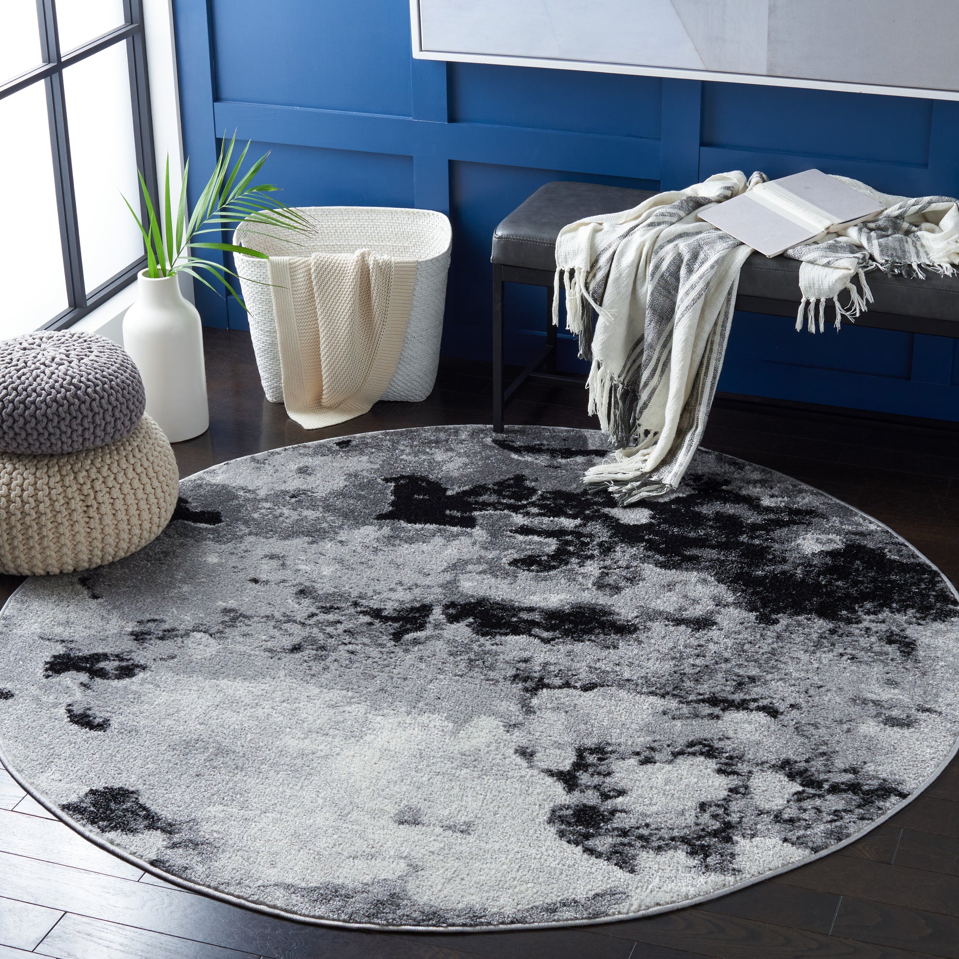 Safavieh Adirondack Adr134Z Grey/Black Area Rug