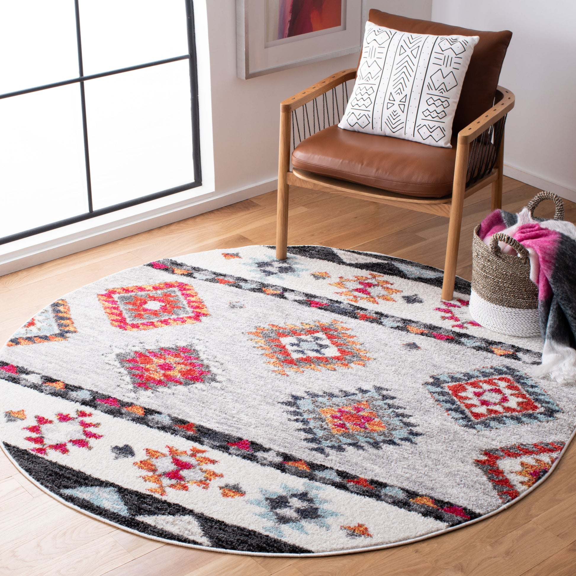 Safavieh Adirondack Adr245F Grey/Red Area Rug