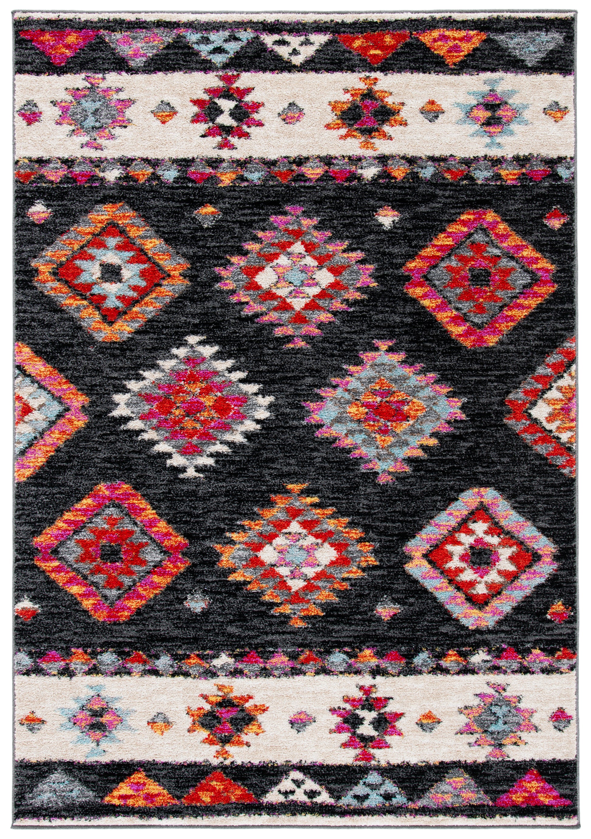 Safavieh Adirondack Adr245Z Black/Red Area Rug