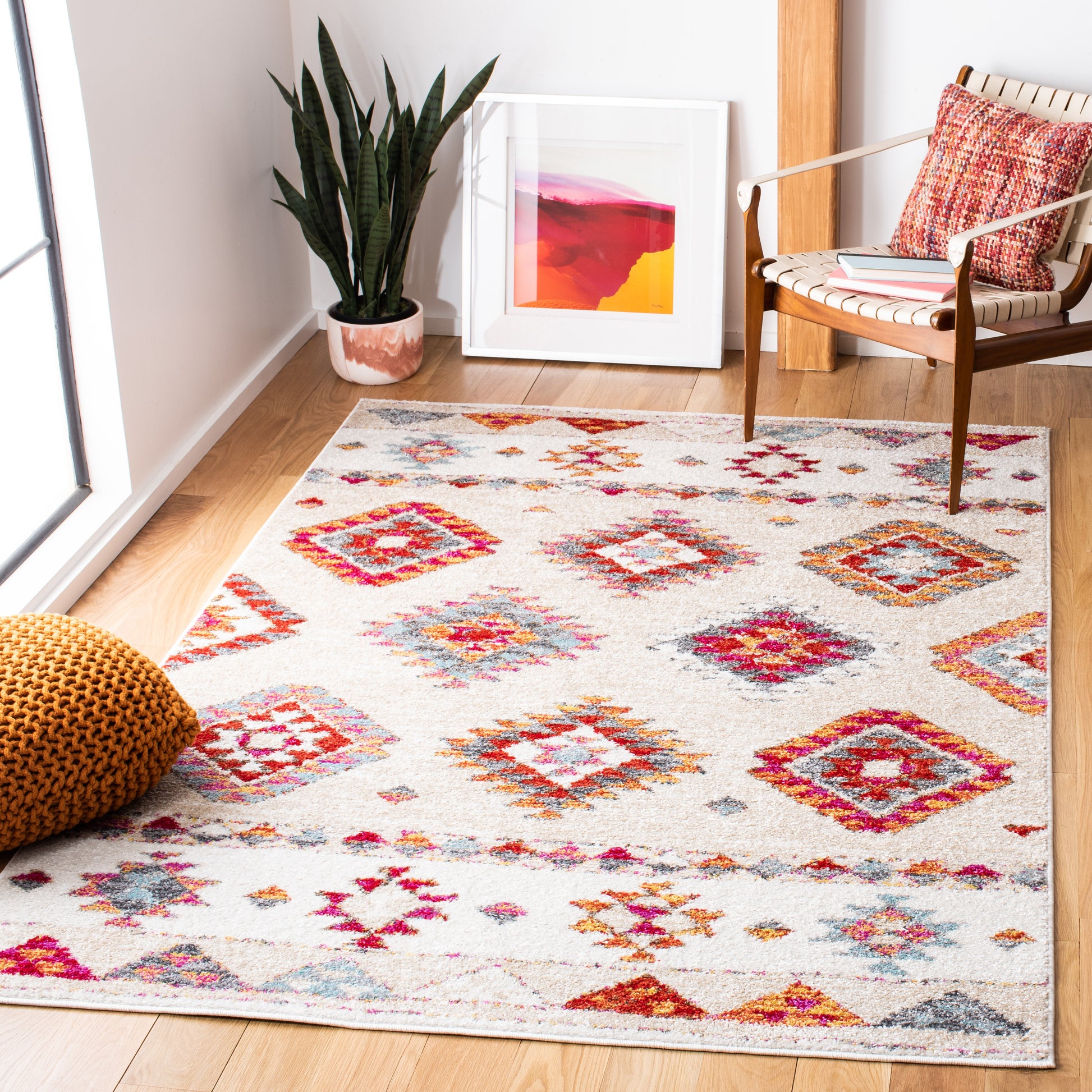 Safavieh Adirondack Adr252B Beige/Red Area Rug