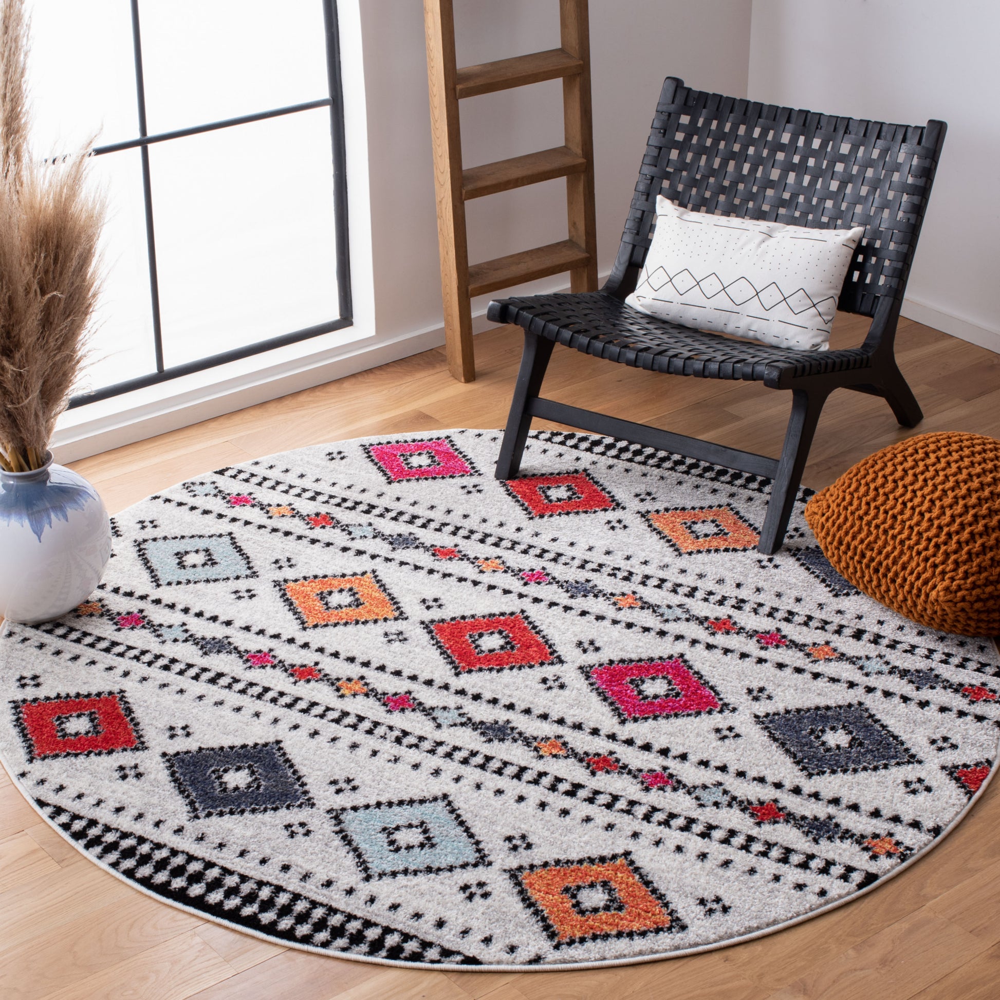 Safavieh Adirondack Adr279F Light Grey/Black Area Rug