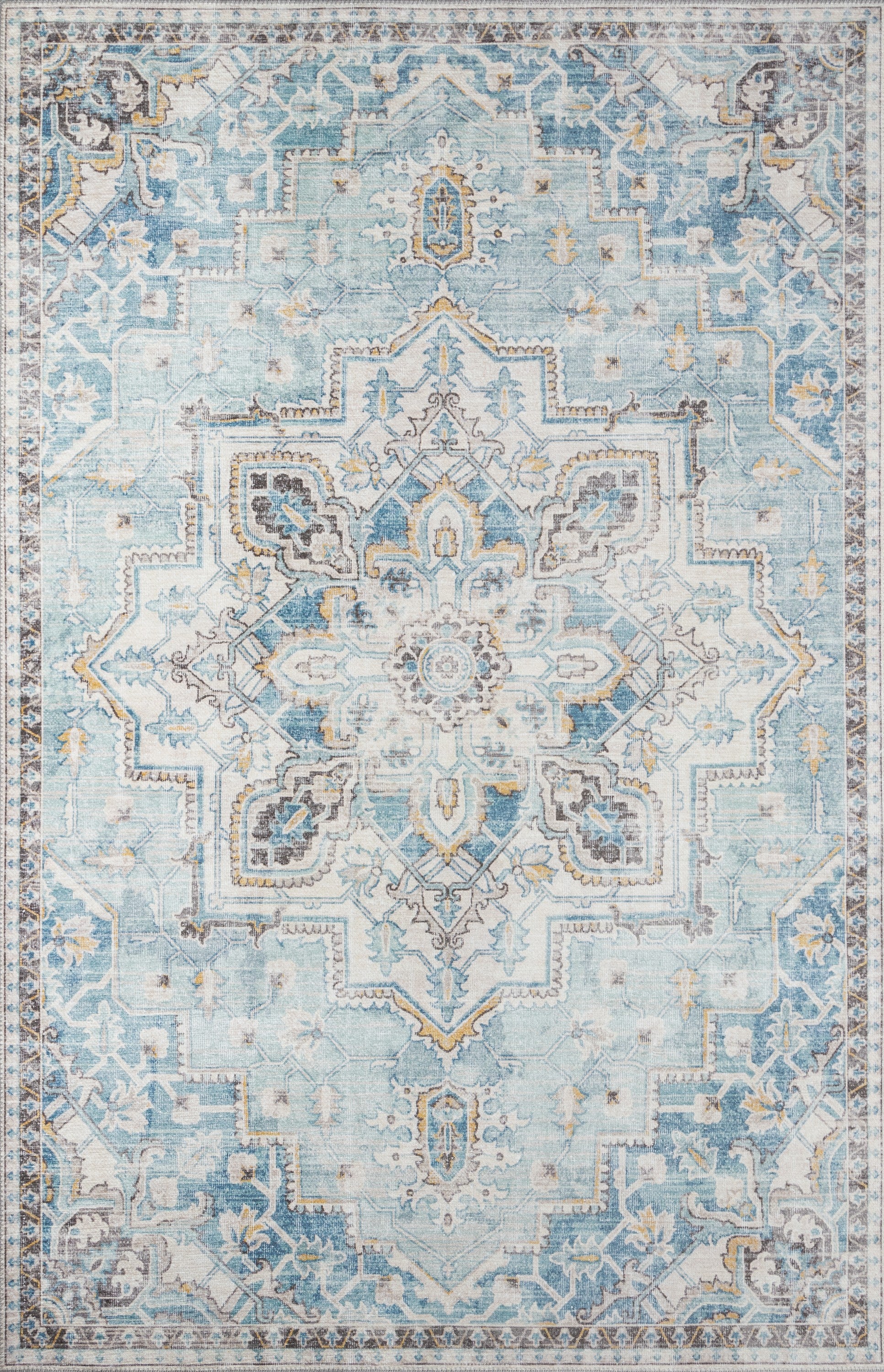 Momeni Afshar Afs32 Light Blue Area Rug