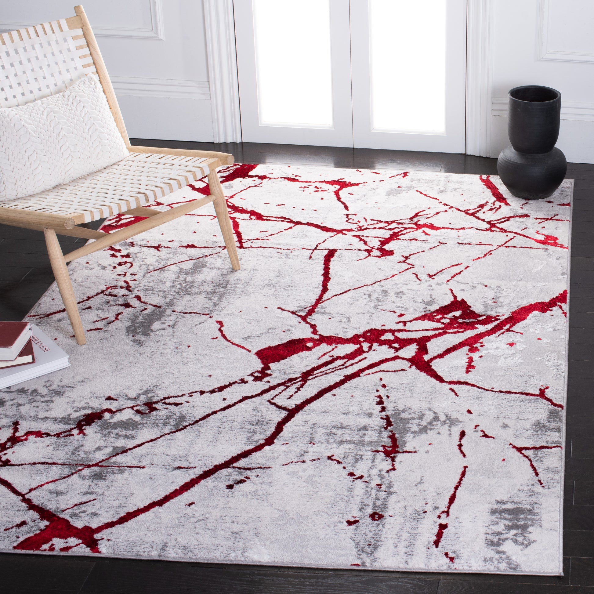 Safavieh Amelia Ala293L Grey/Red Area Rug