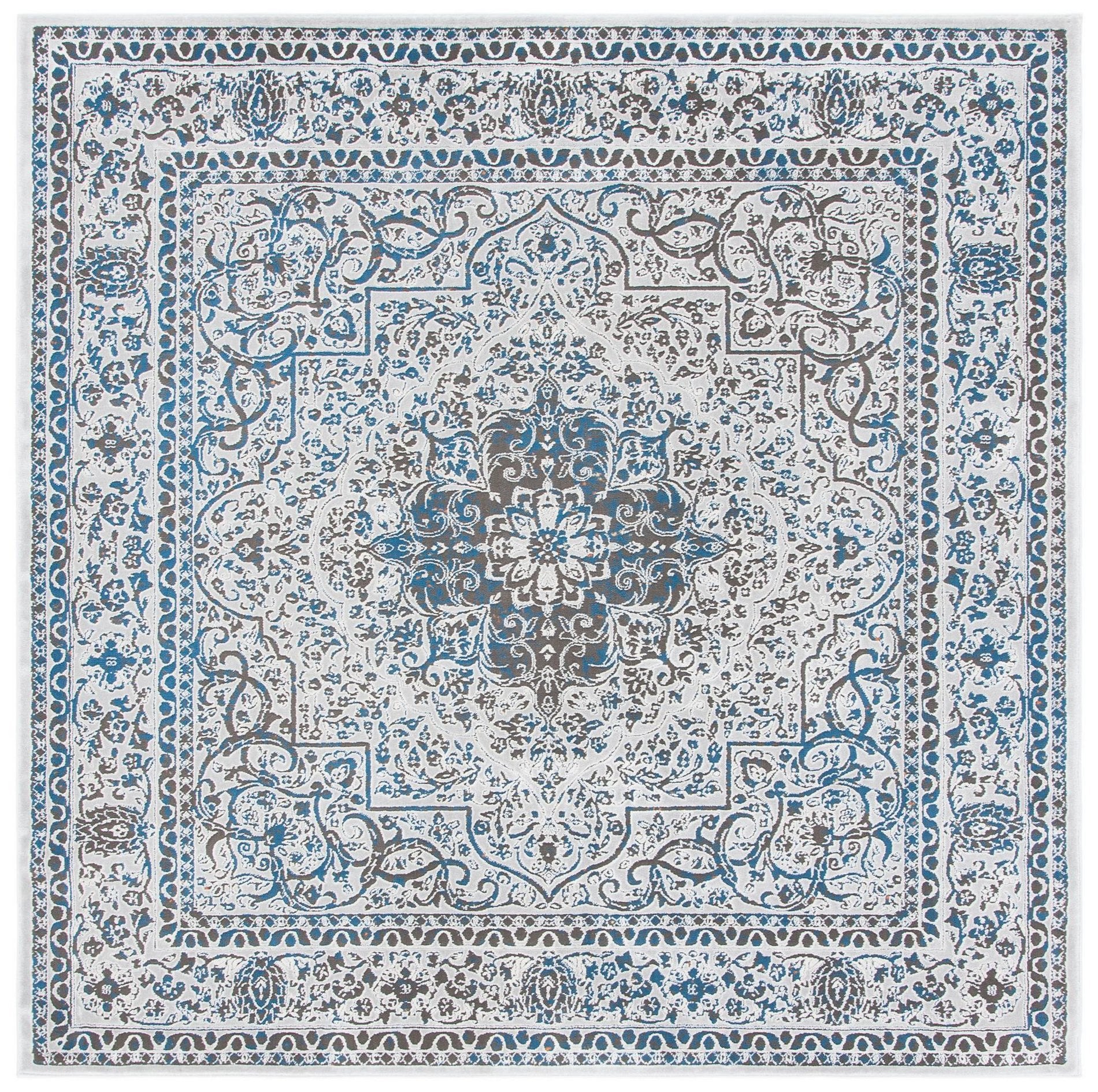 Safavieh Alhambra Alh628F Light Grey/Navy Area Rug