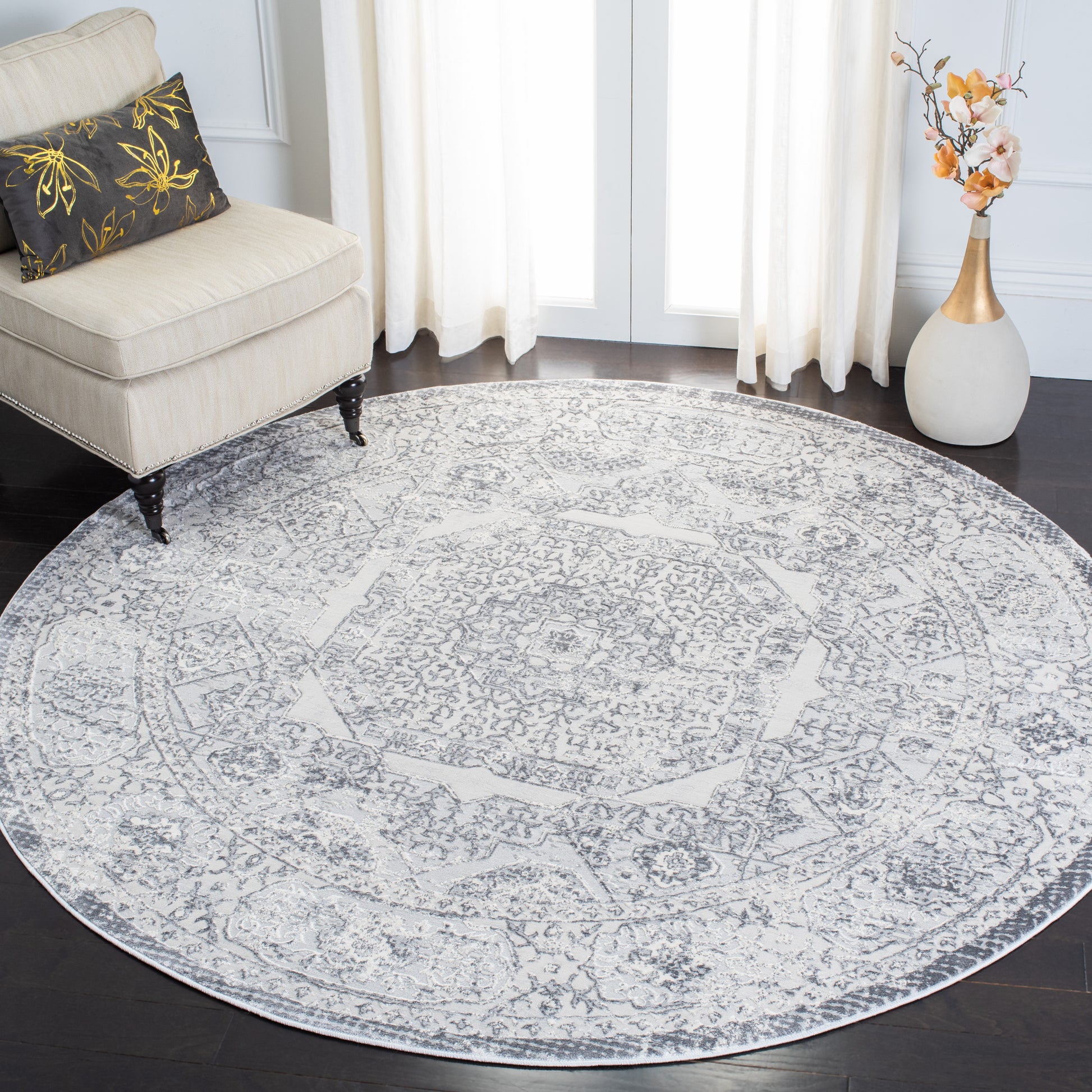 Safavieh Alhambra Alh629F Dark Grey/Grey Area Rug