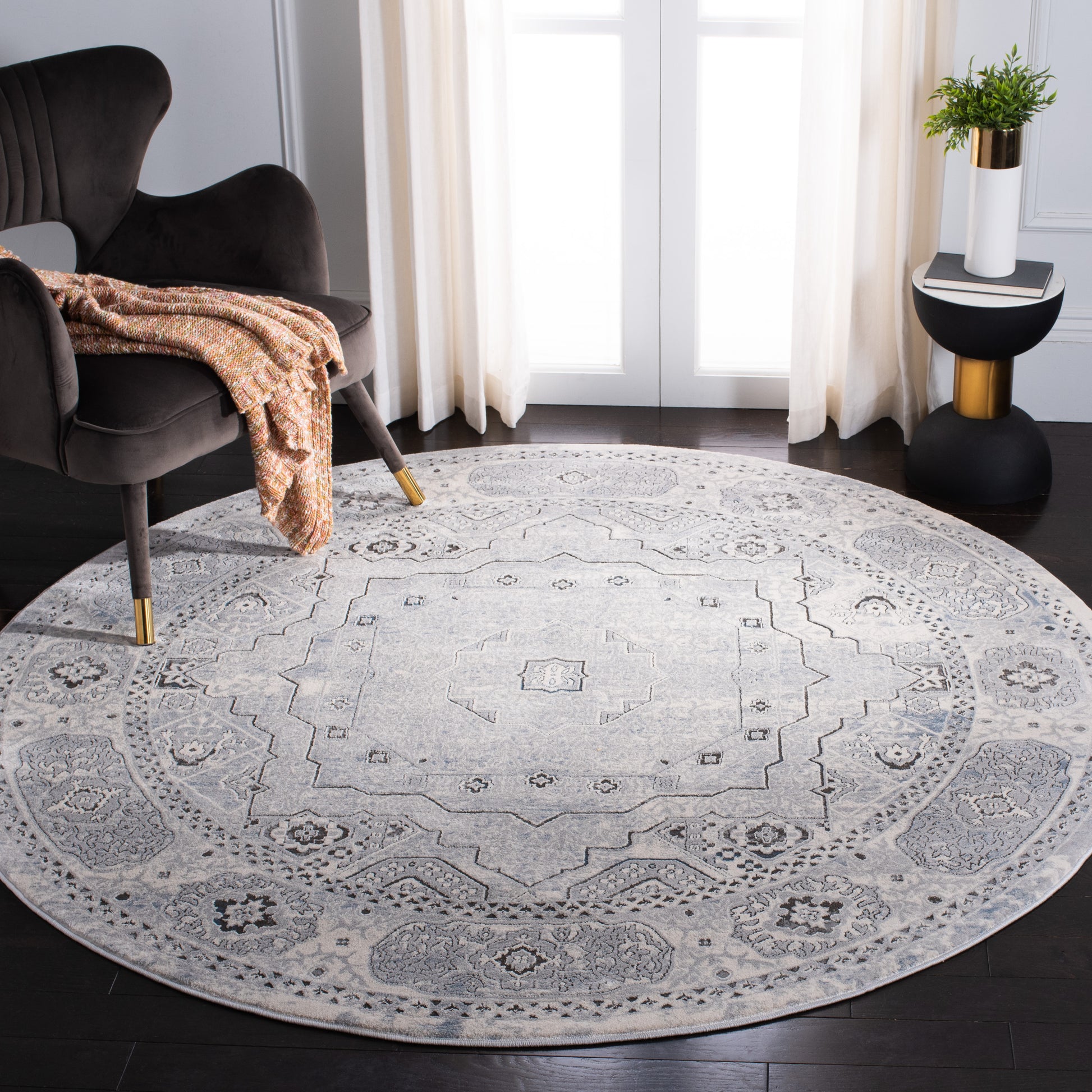 Safavieh Alhambra Alh629K Ivory/Grey Area Rug