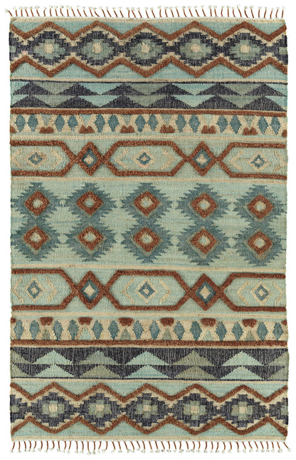 Kaleen Alejandra Alj95-88 Mint, Terracota, Turquoise, Navy Area Rug