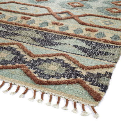 Kaleen Alejandra Alj95-88 Mint, Terracota, Turquoise, Navy Area Rug