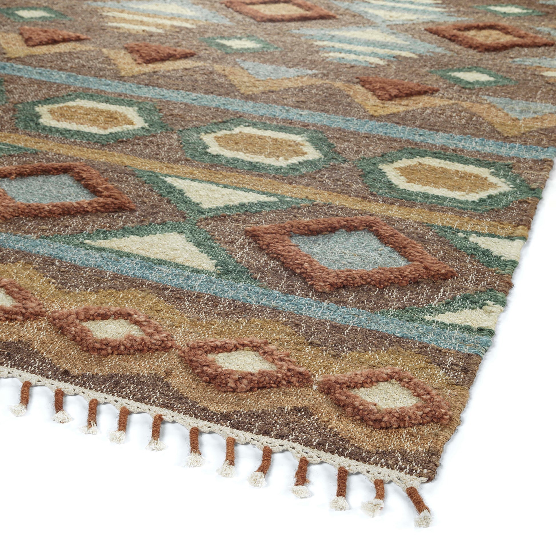 Kaleen Alejandra Alj97-49 Brown, Terracotta, Gold, Emerald Area Rug