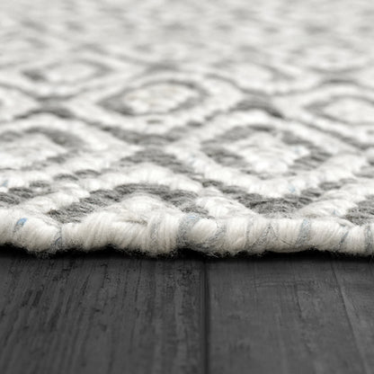 Dynamic Rugs Allegra 2987 Grey/Ivory/Denim Area Rug