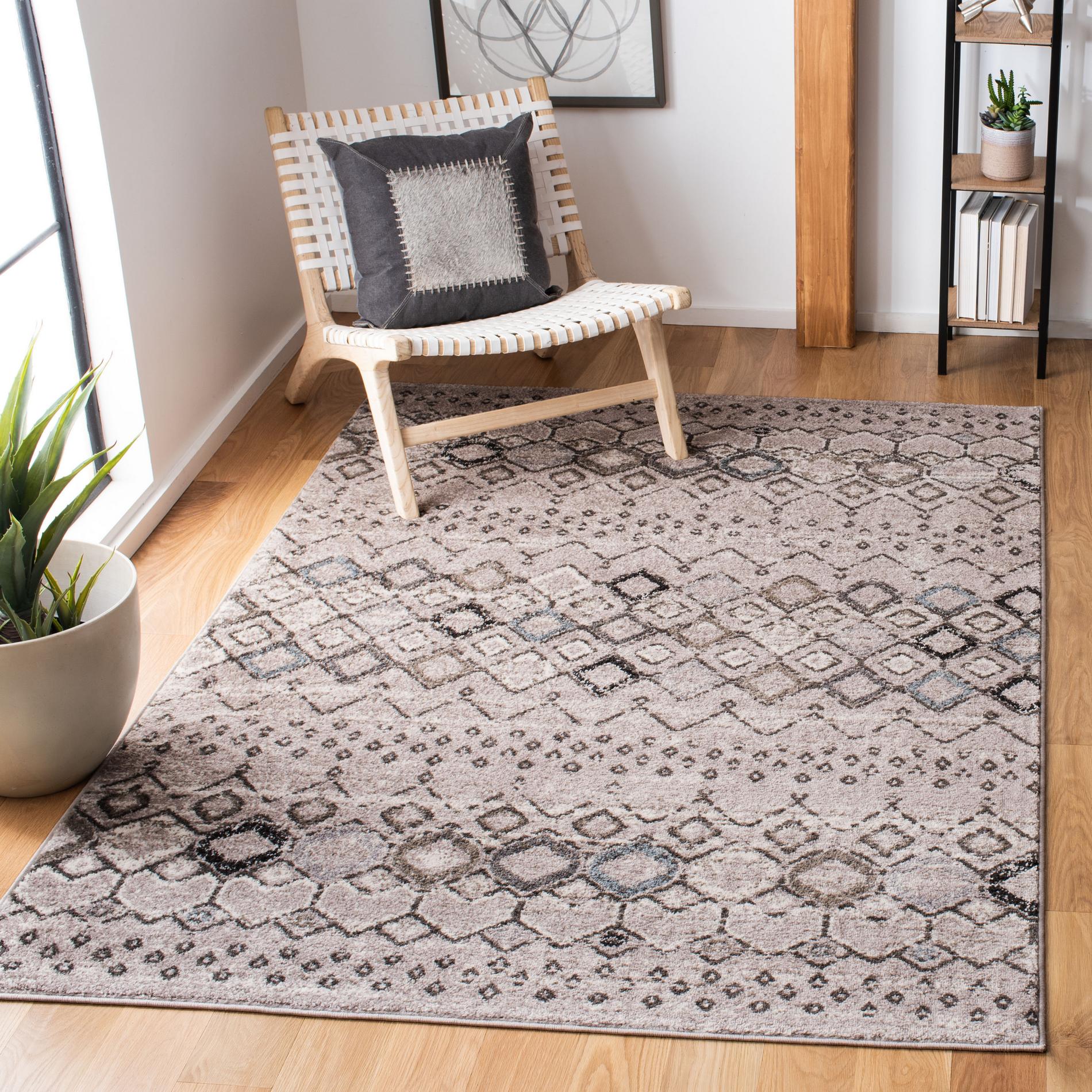 Safavieh Amsterdam Ams108F Light Grey/Brown Area Rug