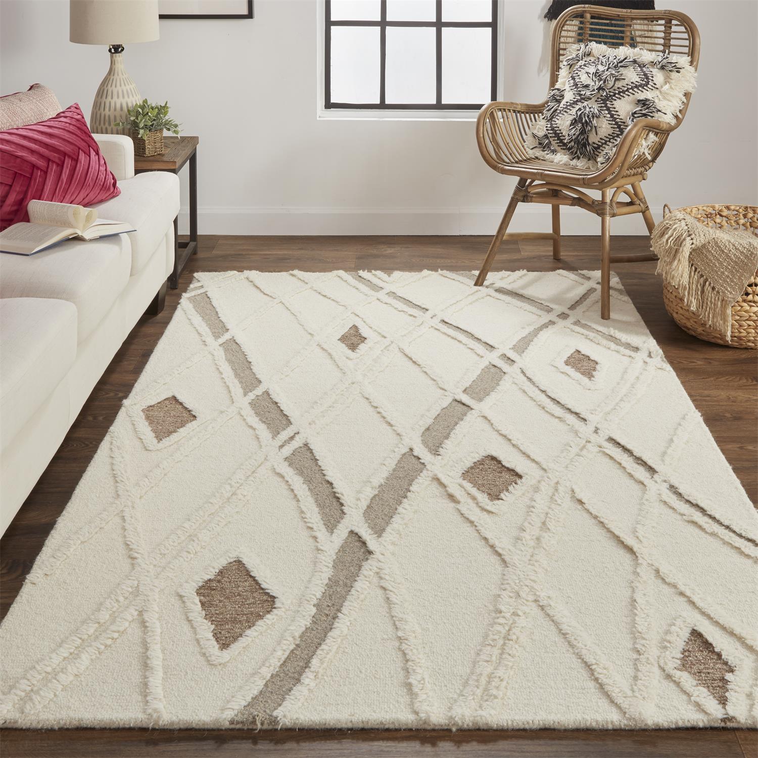Feizy Anica 8008F Ivory/Beige Area Rug