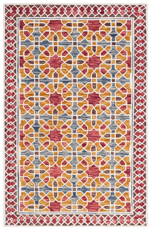 Safavieh Aspen Apn149Q Red/Yellow Area Rug