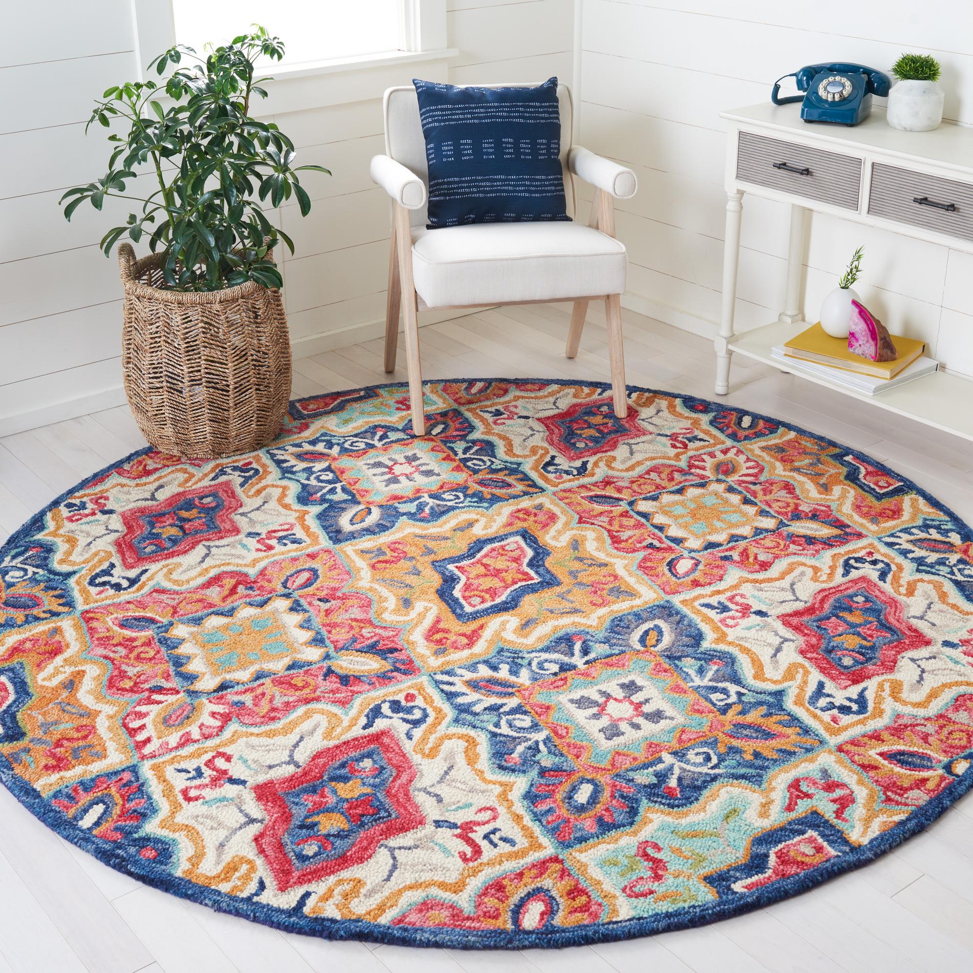 Safavieh Aspen Apn526M Blue/Rust Area Rug