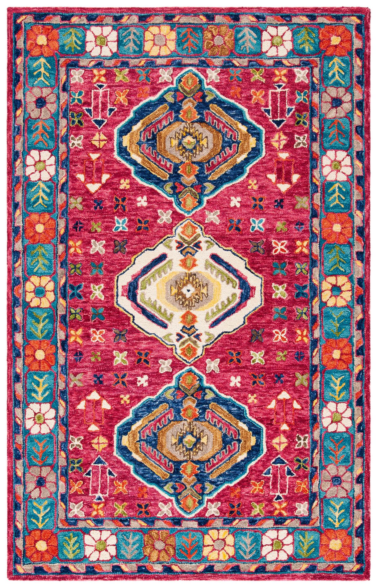 Safavieh Aspen Apn527Q Red/Blue Area Rug