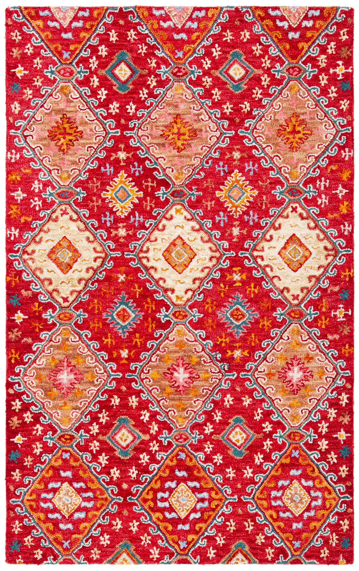 Safavieh Aspen Apn529Q Red/Gold Area Rug