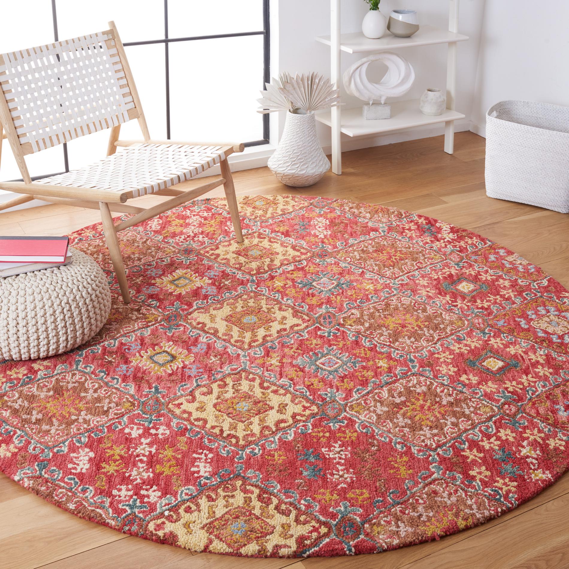 Safavieh Aspen Apn529Q Red/Gold Area Rug