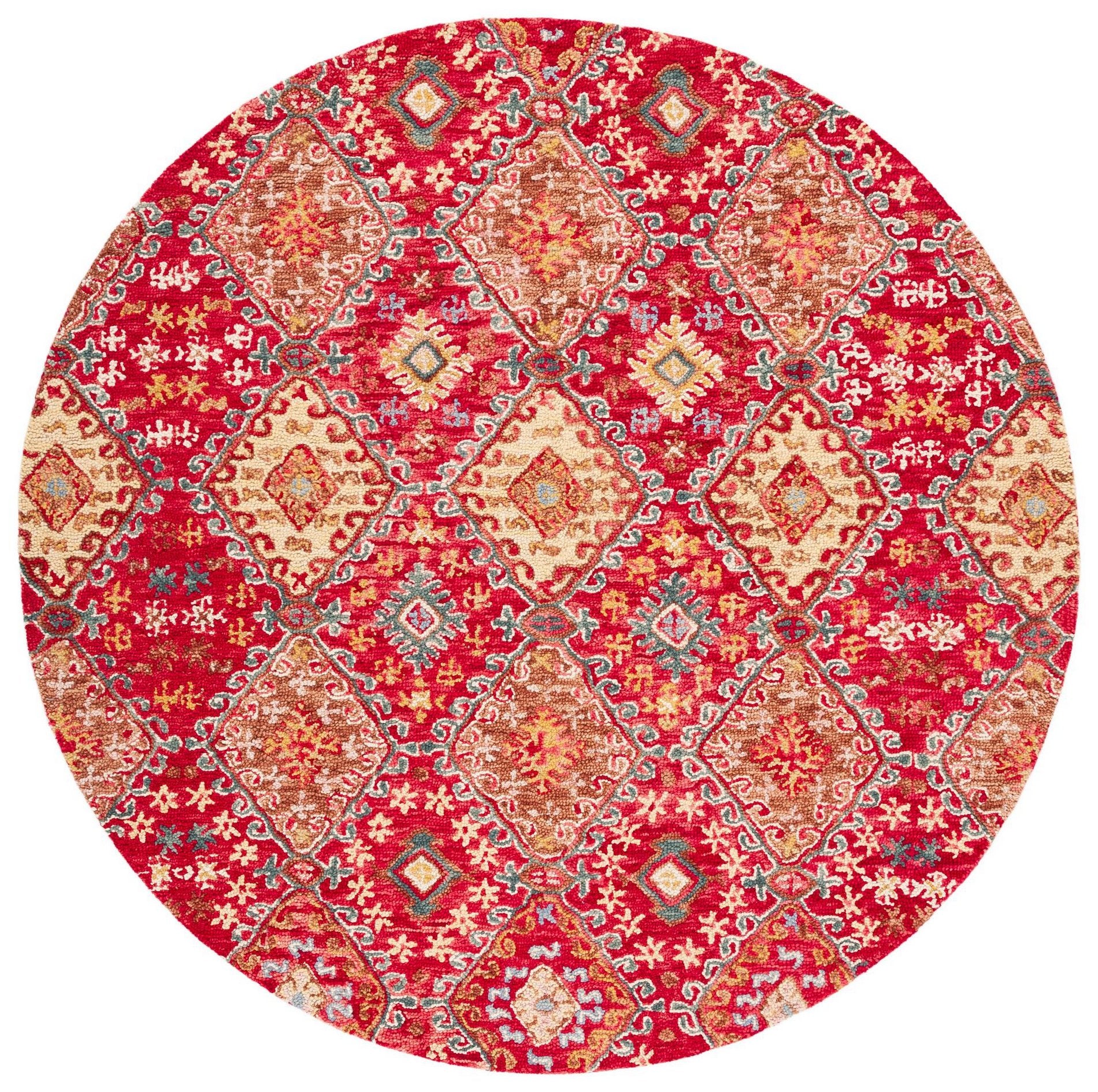 Safavieh Aspen Apn529Q Red/Gold Area Rug